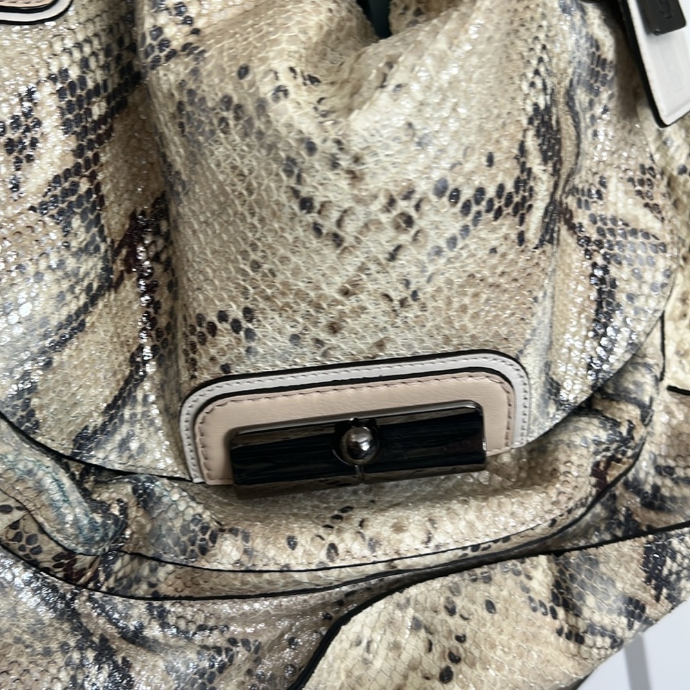 Coach Kristin Python Snakeskin embossed Tote Satc… - image 4